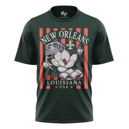 Louisiana Shirt Vintage Bayou Graphic Tee Southern Style T Shirt Swamp Nature Travel Souvenir Cajun Aesthetic Casual Outfit Style Trend