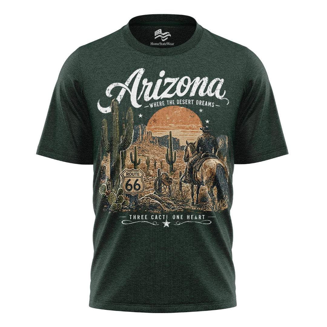 Arizona Cowboy Graphic Tee | Vintage Desert Cactus Shirt