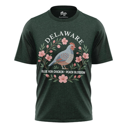 Delaware Blue Hen & Peach Blossom Tee