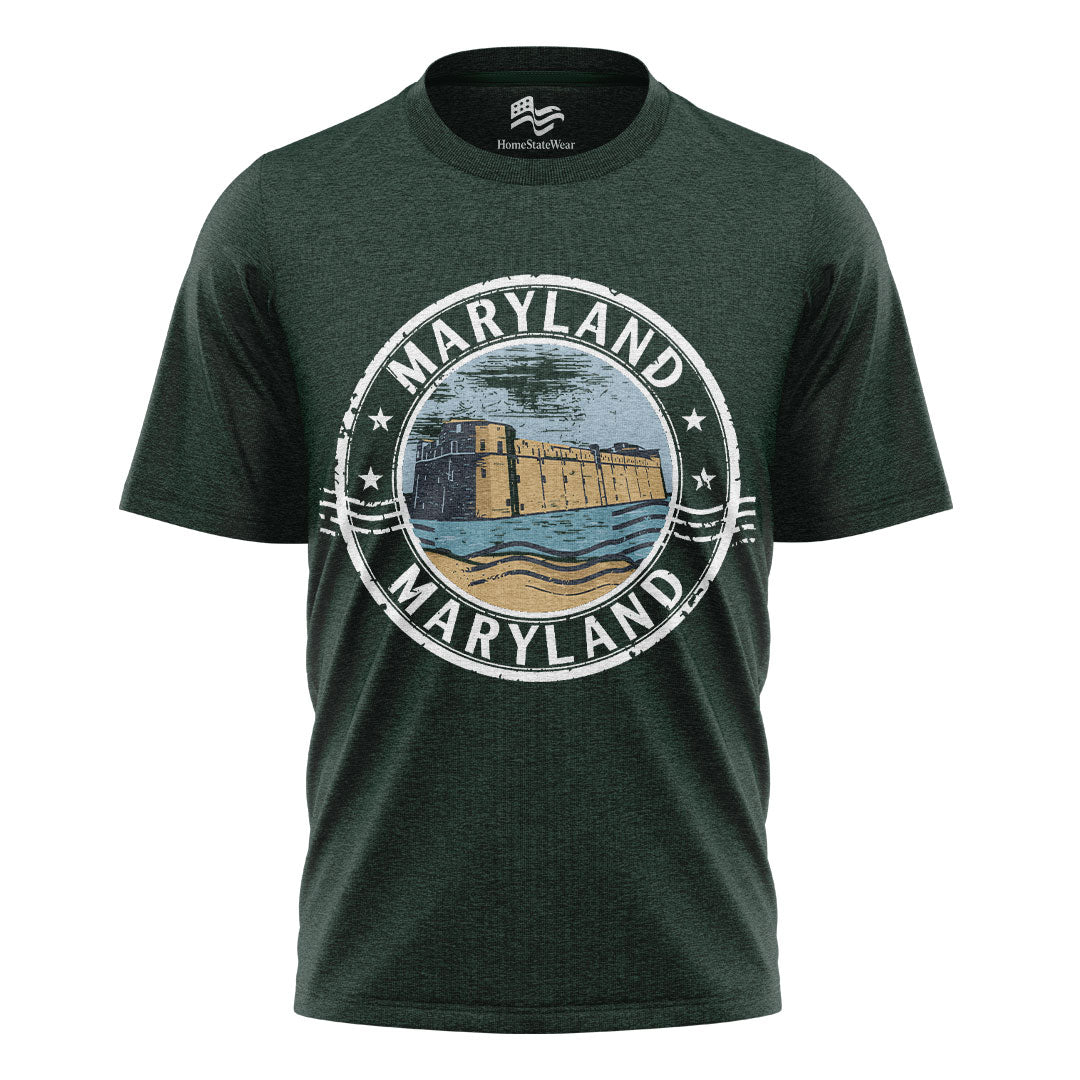 Maryland Coastal T-Shirt | Lighthouse Crab Flower Tee