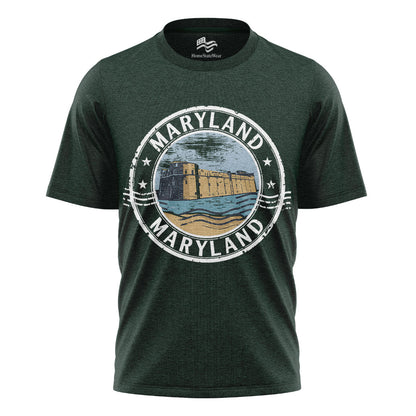 Maryland Coastal T-Shirt | Lighthouse Crab Flower Tee