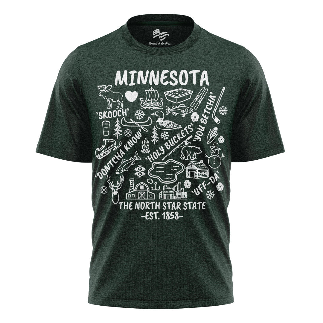 Minnesota North Star T-Shirt, Midwest Lake Life Graphic Tee