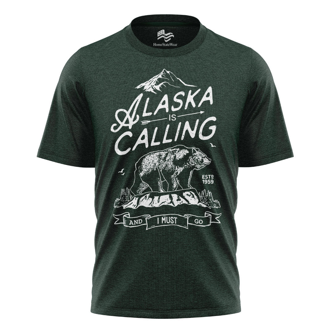 Alaska Is Calling Bear Travel Vacation Shirt