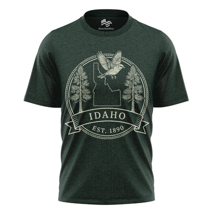 Idaho Est 1890 T-Shirt Mountain Bluebird & White Pine