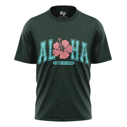 Aloha State of Mind Comfort Colors Varsity Hawaii Hibiscus Shirt