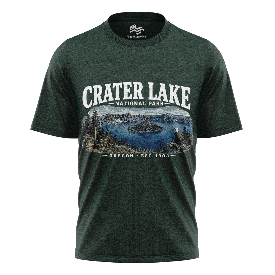 Crater Lake National Park T-Shirt, Vintage Oregon Lake Mountain Tee