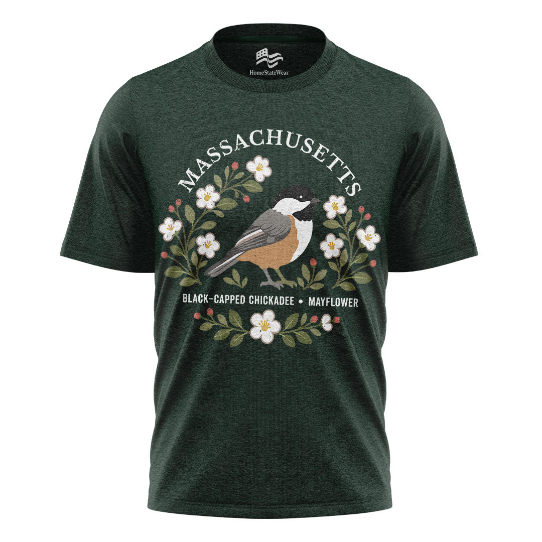 Massachusetts Chickadee T-Shirt | Mayflower Nature Gift Tee
