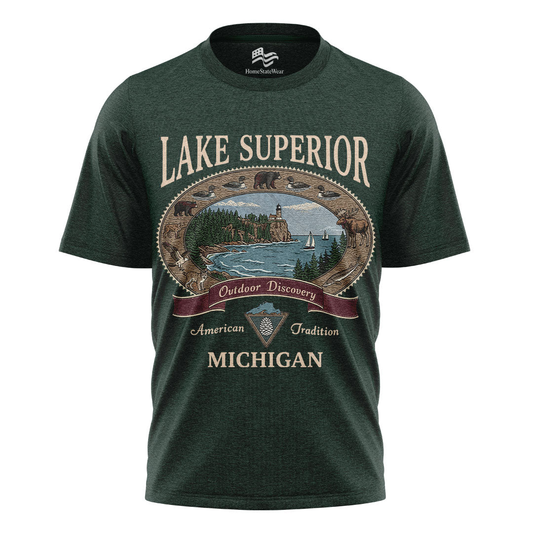 Lake Superior Michigan Sweatshirt | Vintage Outdoor Crewneck