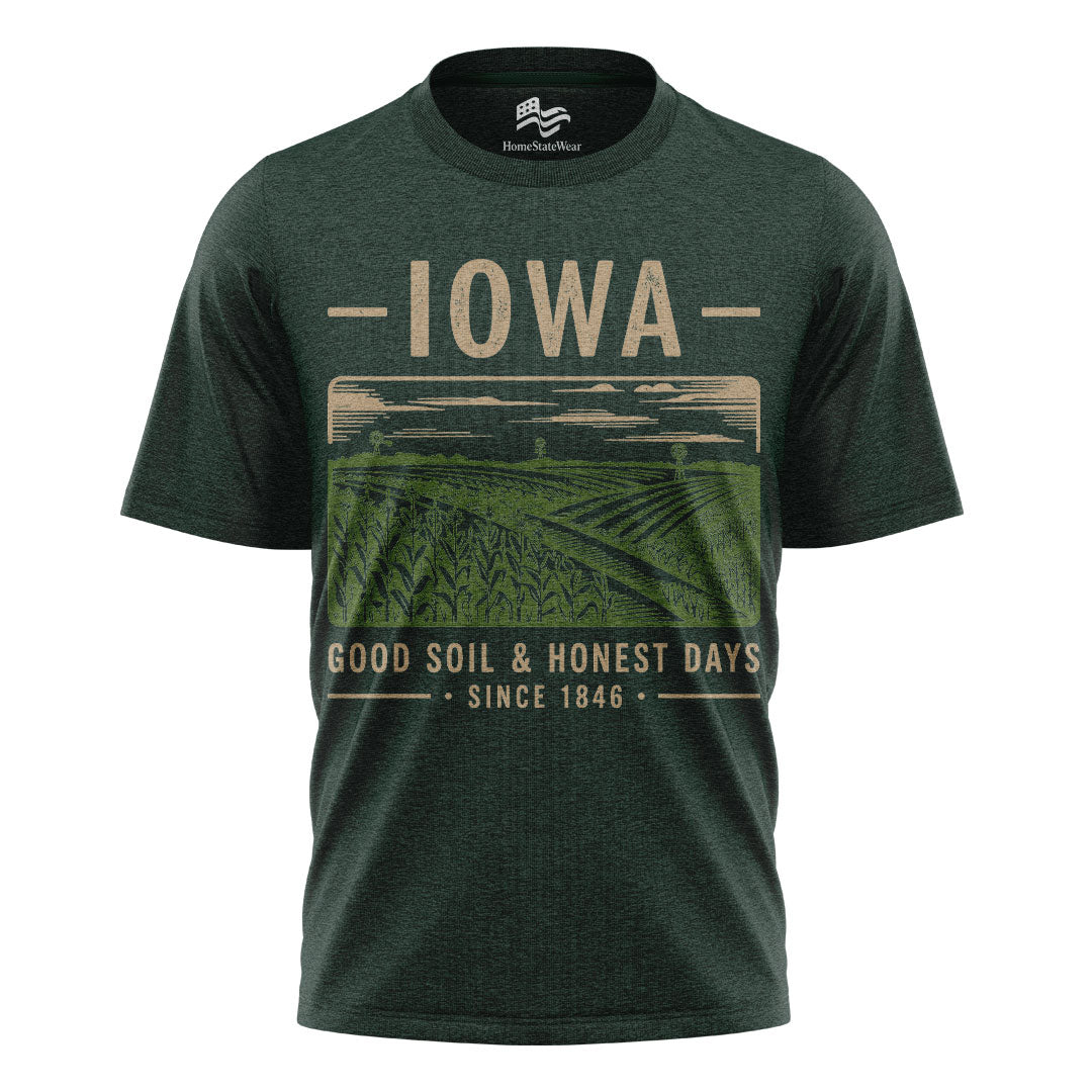 Iowa Farm Field T-Shirt | Rural Midwest Agriculture Tee