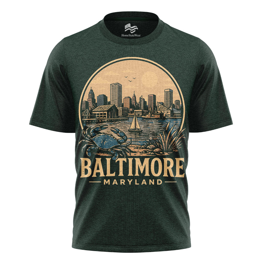 Baltimore Comfort Colors 1717 Tee | Inner Harbor Crab Shirt