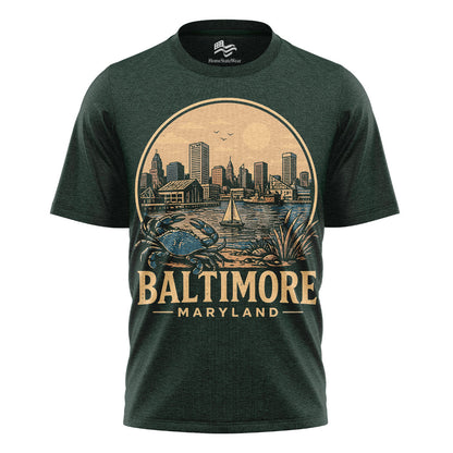 Baltimore Comfort Colors 1717 Tee | Inner Harbor Crab Shirt
