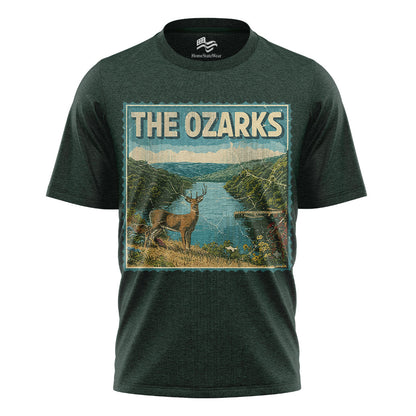 Ozarks Deer Scene T-Shirt, Vintage Missouri State Pride Tee