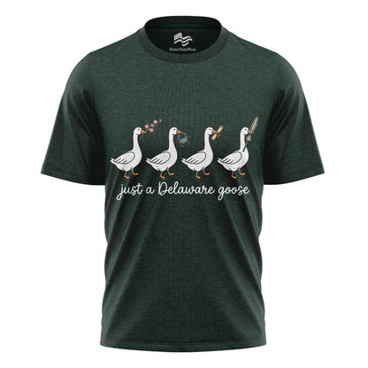 Delaware Goose Comfort Colors Tee | Whimsical Bird Graphic Shirt