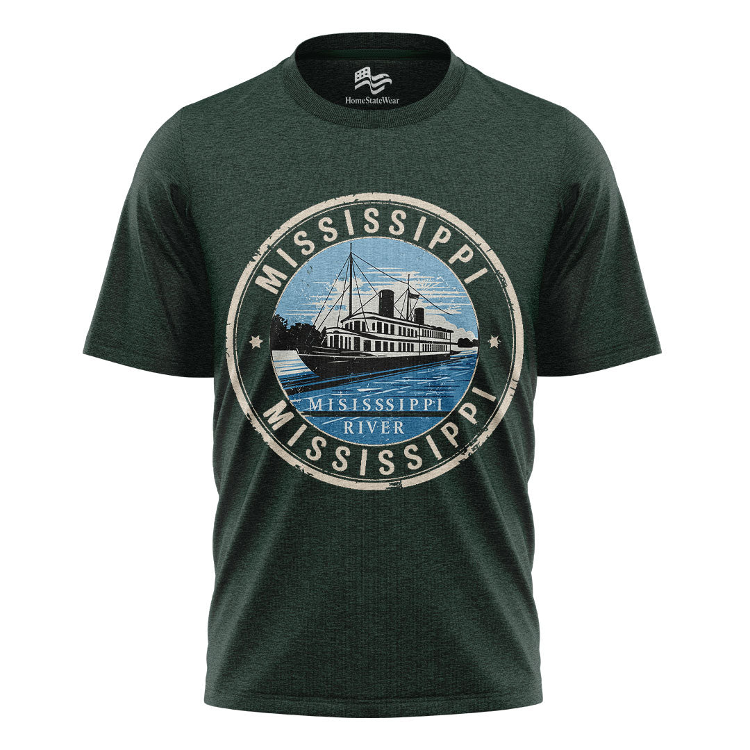Mississippi Postal Stamp T-Shirt, Vintage Travel Souvenir Tee