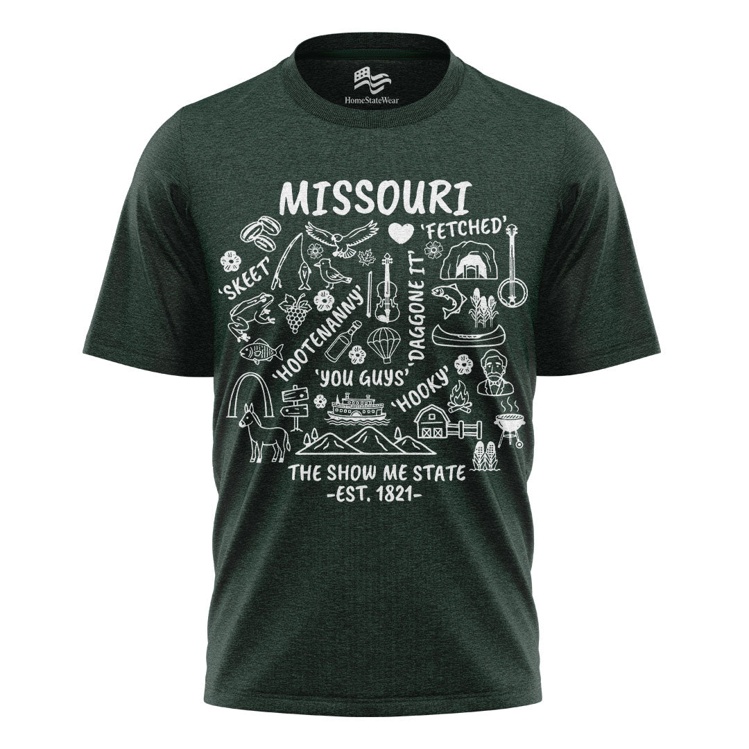 Show Me State Missouri T-Shirt, Midwest Slang Ozark Culture Tee