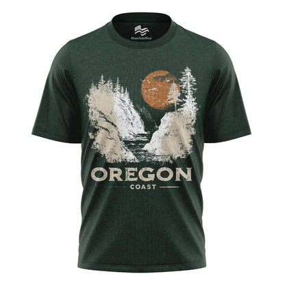 Vintage Oregon Coast T-Shirt, Retro Sunset Pacific Northwest Tee