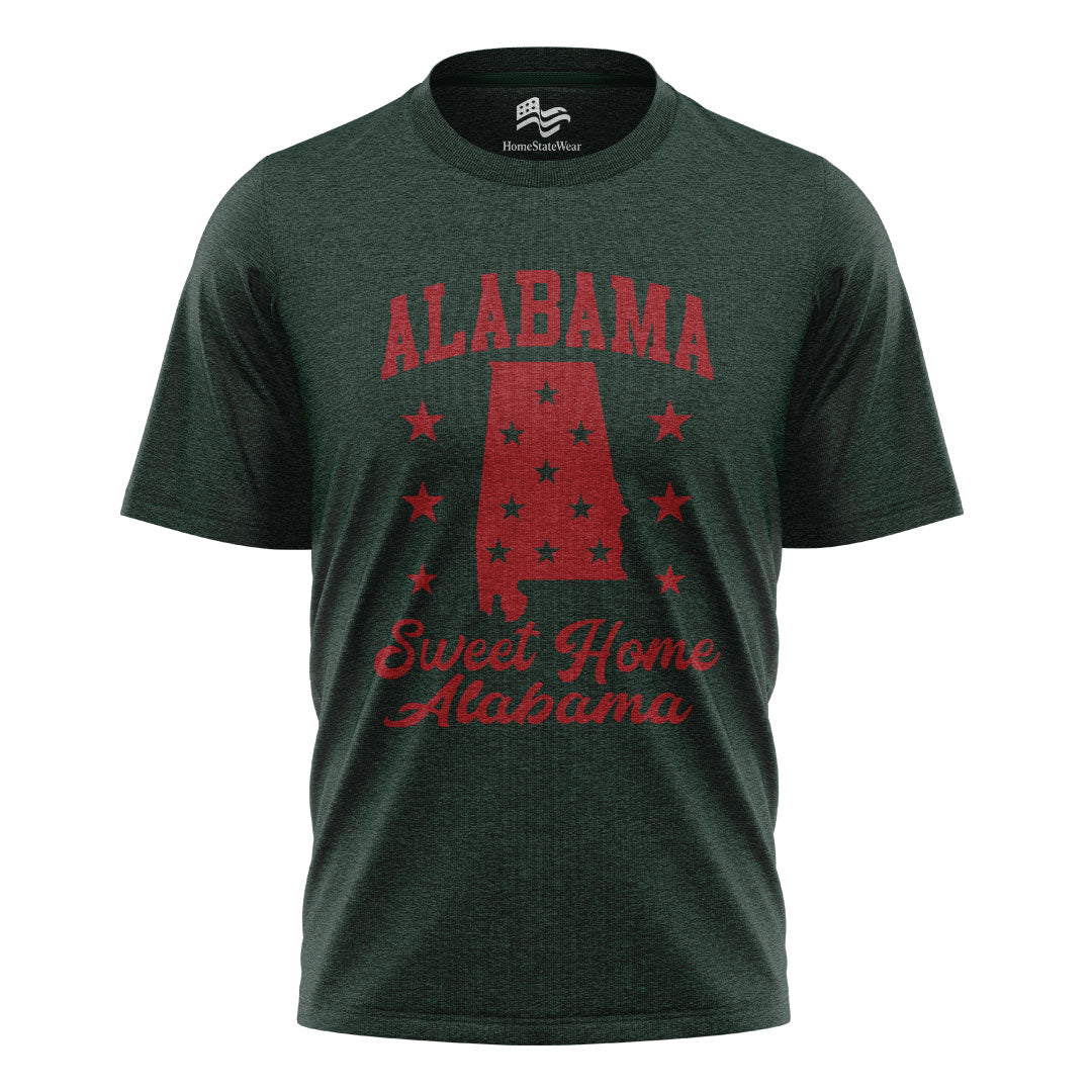 Alabama State Map Stars T-Shirt | Sweet Home Alabama