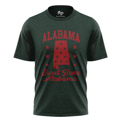 Alabama State Map Stars T-Shirt | Sweet Home Alabama