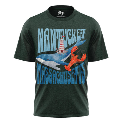 Nantucket Massachusetts T-Shirt | Coastal Lighthouse Tee