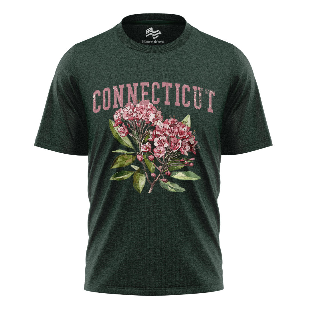 Connecticut Mountain Laurel Comfort Colors Tee | Botanical Flower Shirt