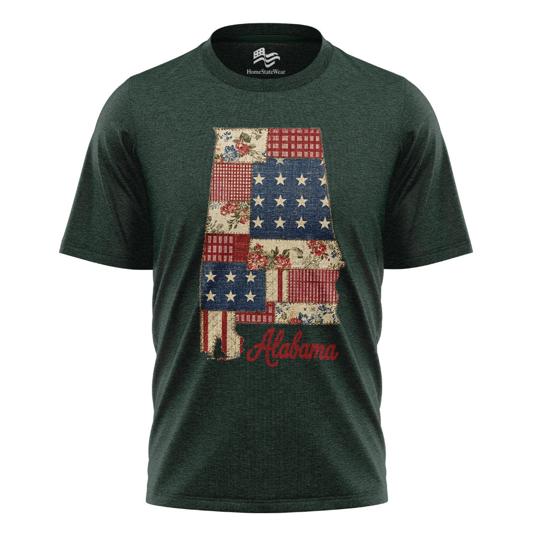 Patriotic Alabama Patchwork T-Shirt