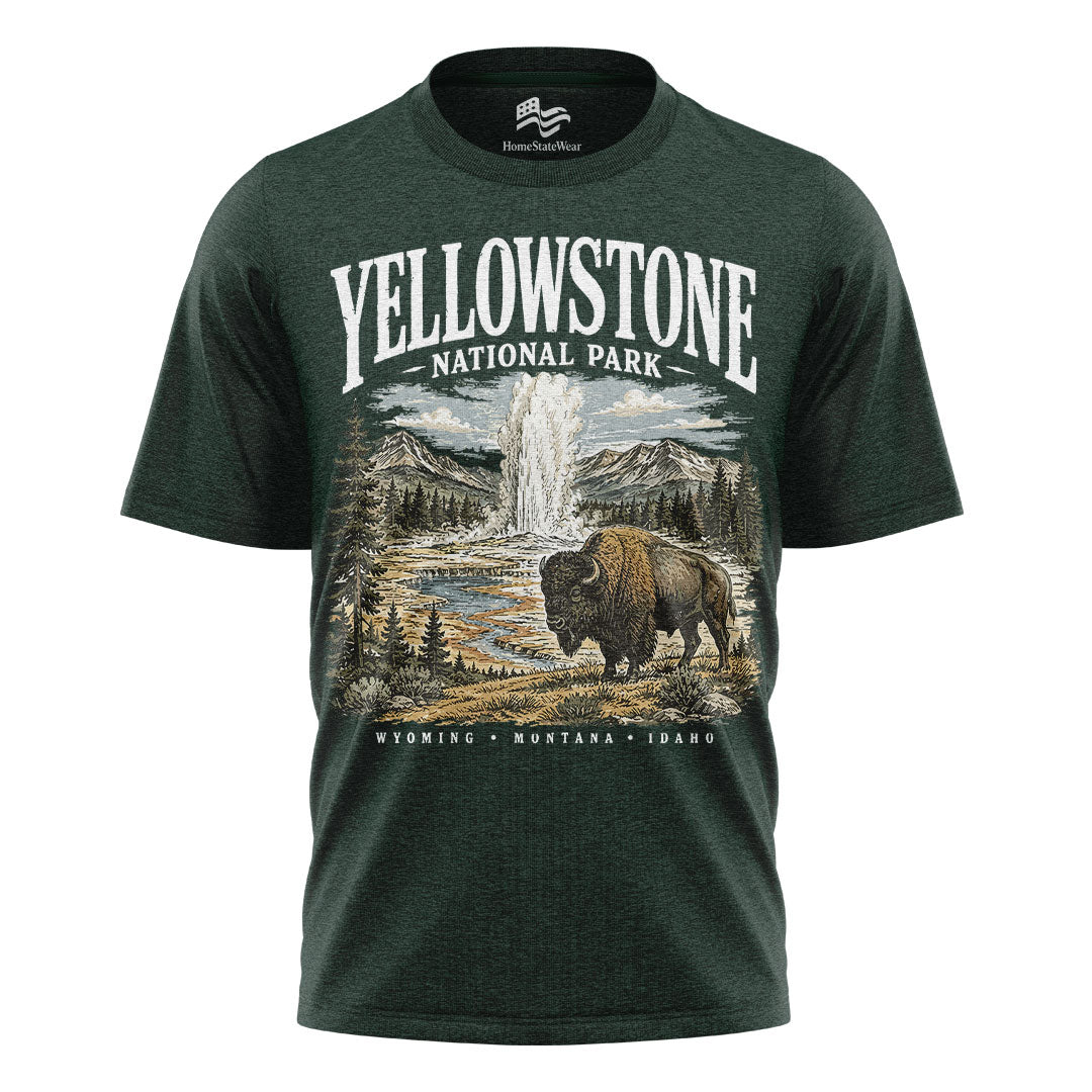 Yellowstone Bison Comfort Colors Retro National Park Shirt