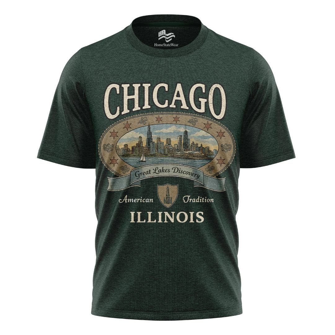 Retro Chicago T-Shirt | 90s Illinois Travel Tee
