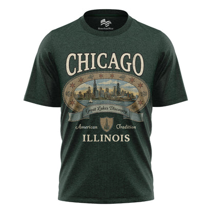 Retro Chicago T-Shirt | 90s Illinois Travel Tee