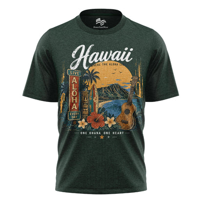 Hawaii Aloha Retro Tropical Beach Vacation Shirt