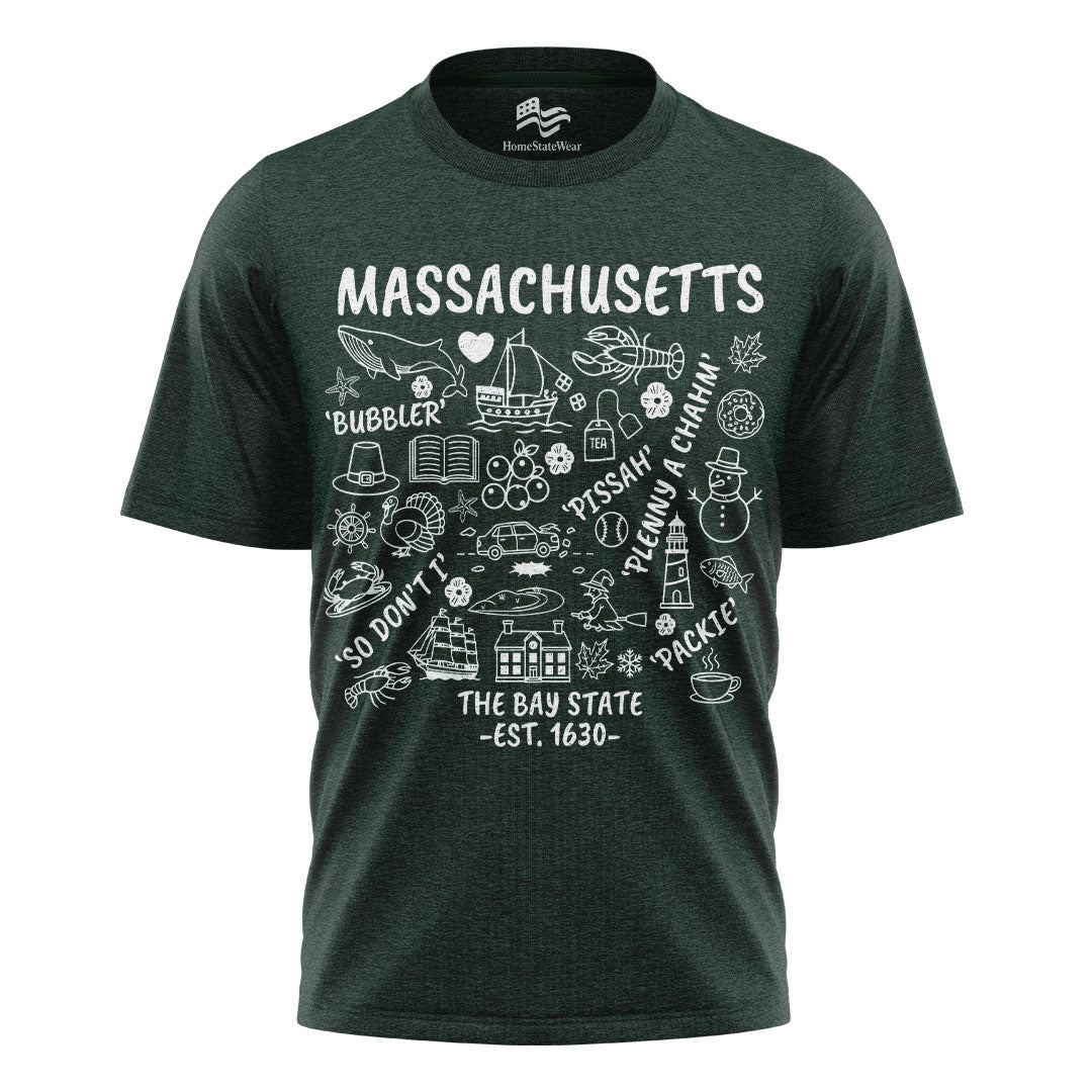Massachusetts Bay State T-Shirt | Boston Humor Coastal Tee