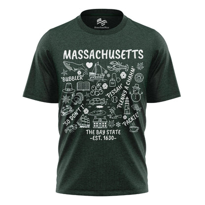 Massachusetts Bay State T-Shirt | Boston Humor Coastal Tee