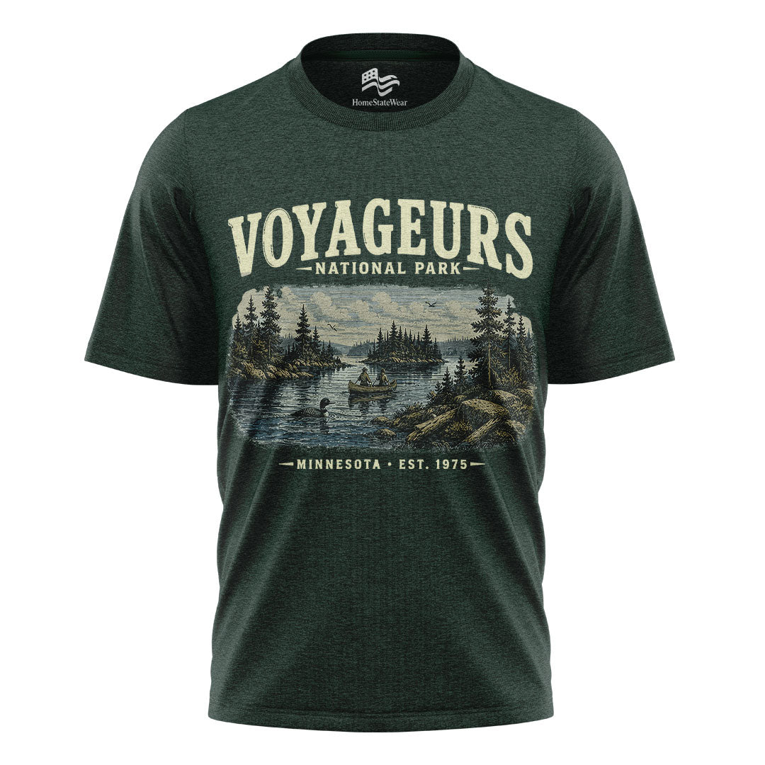 Voyageurs National Park T-Shirt, Vintage Minnesota Canoe Camping Tee