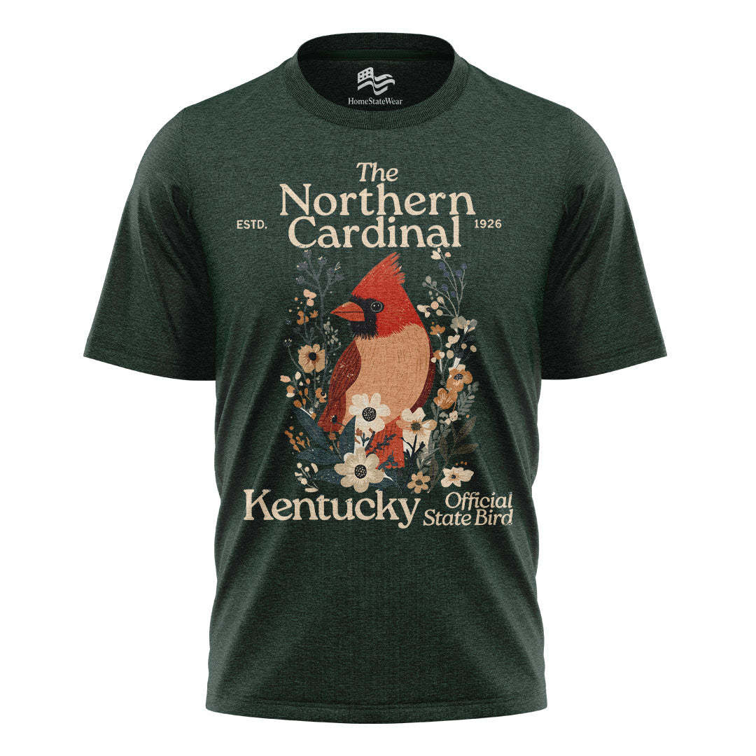 Kentucky Northern Cardinal Tee | Vintage Floral Bird Shirt