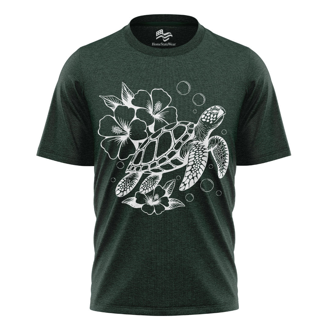 Hibiscus Sea Turtle Hawaiian Beach Vacation Shirt