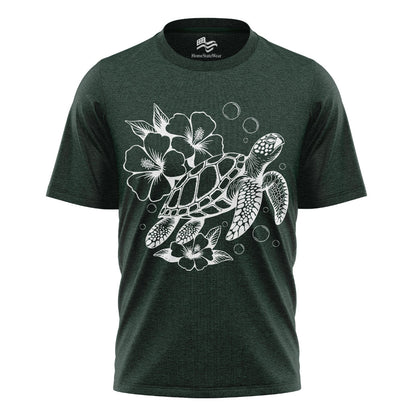 Hibiscus Sea Turtle Hawaiian Beach Vacation Shirt