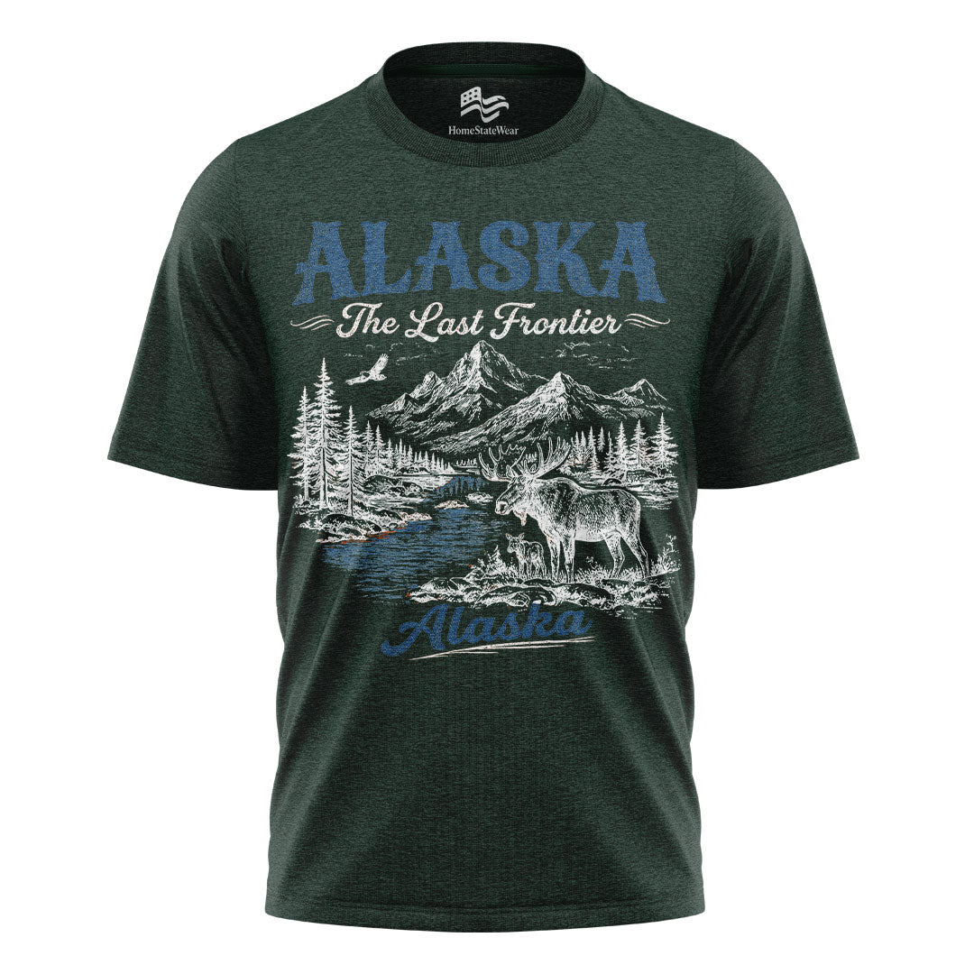 Alaska The Last Frontier T-Shirt, Vintage Mountain Nature Tee