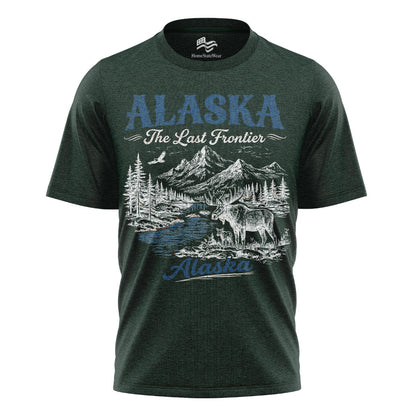 Alaska The Last Frontier T-Shirt, Vintage Mountain Nature Tee
