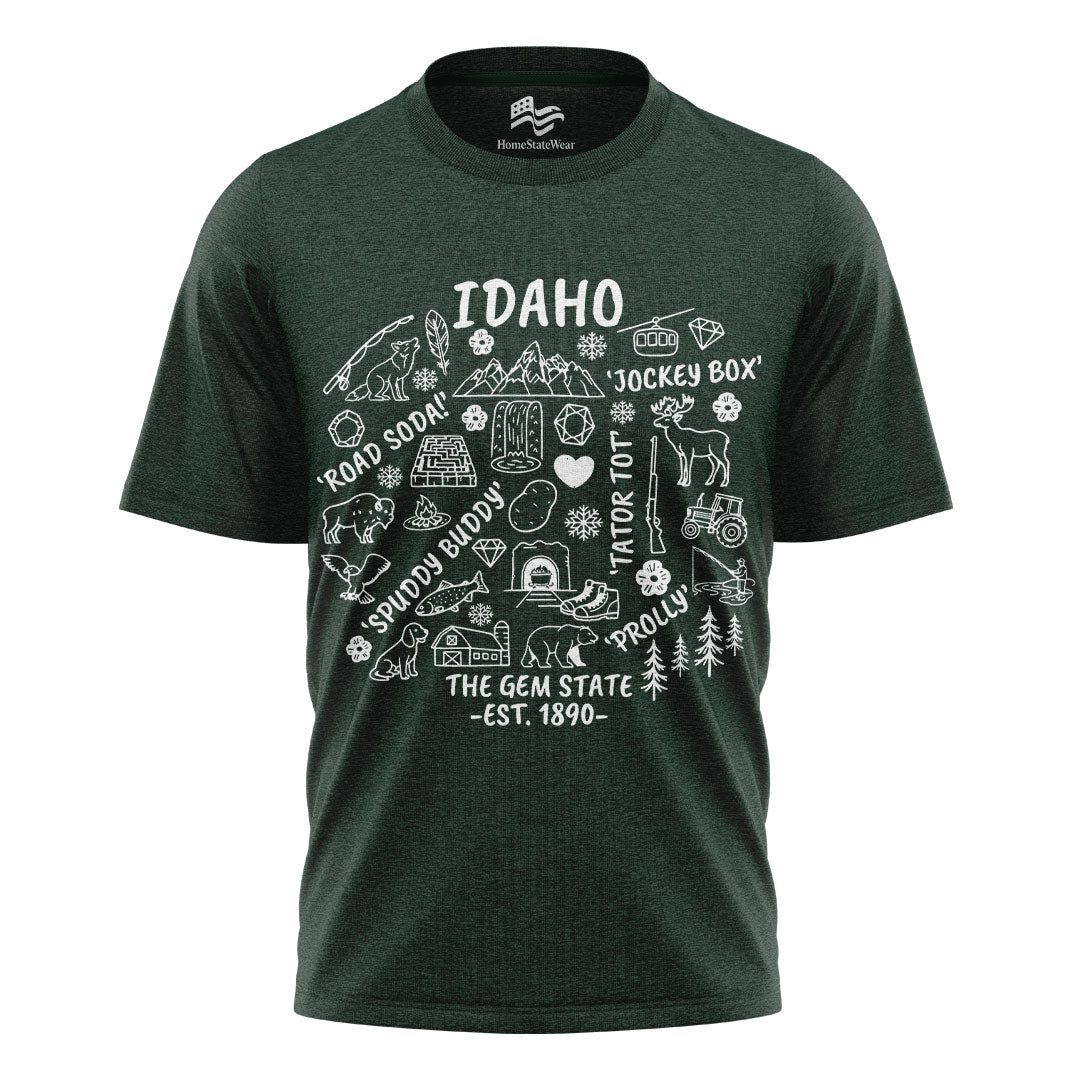 Idaho Icon T-Shirt | Gem State Outdoor Graphic Tee