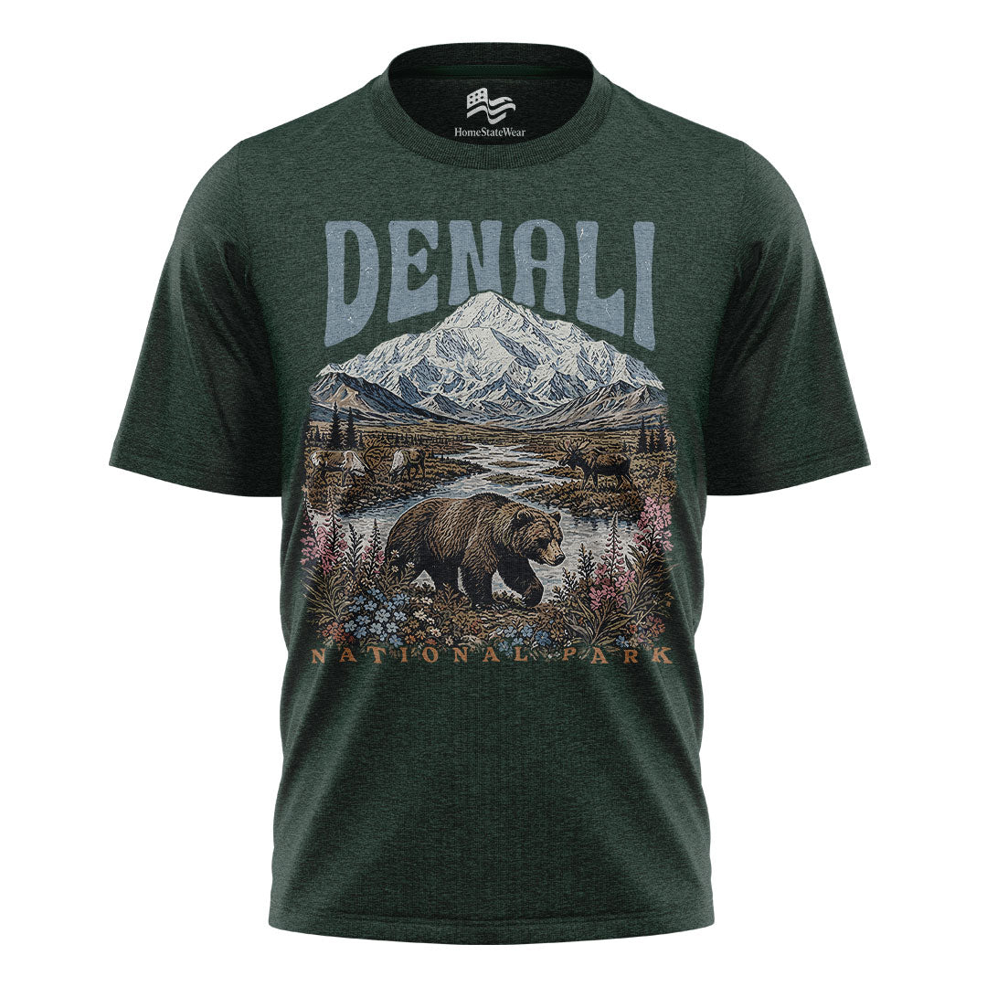 Retro Alaska Mountain Tee, Nature Lover Gift