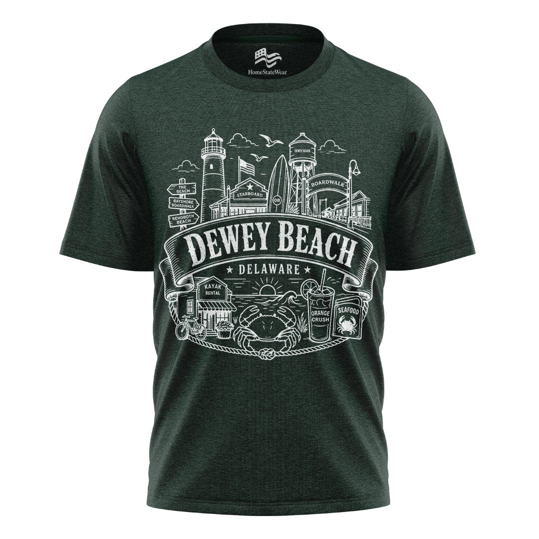 Dewey Beach Delaware Comfort Colors Tee | Coastal Vacation Shirt