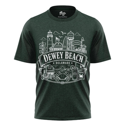 Dewey Beach Delaware Comfort Colors Tee | Coastal Vacation Shirt