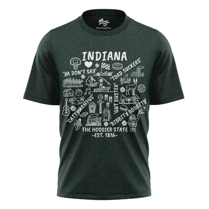 Indiana Hoosier State Tee | Midwest Icons Graphic Shirt