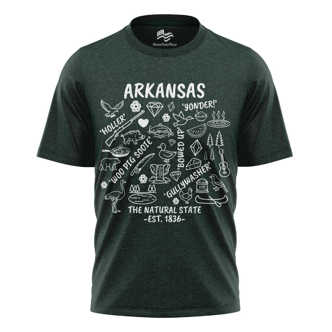 Arkansas Natural State Tee | Ozark Mountain Graphic Shirt