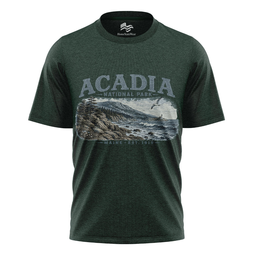 Acadia National Park Tee | Vintage Maine Hiking Shirt