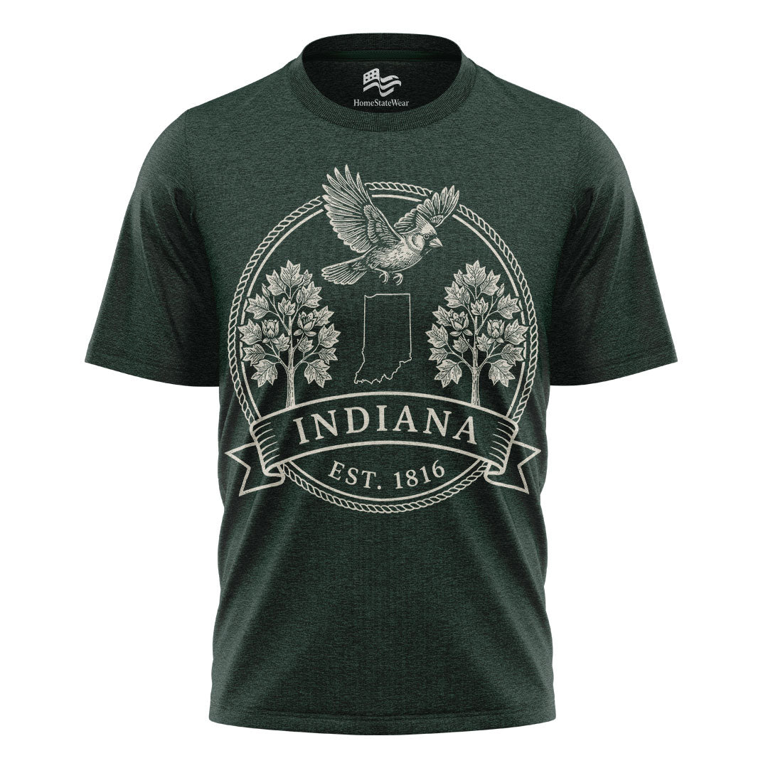 Indiana Est 1816 T-Shirt | Cardinal & Tulip Tree Tee