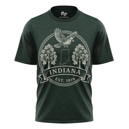 Indiana Est 1816 T-Shirt | Cardinal & Tulip Tree Tee