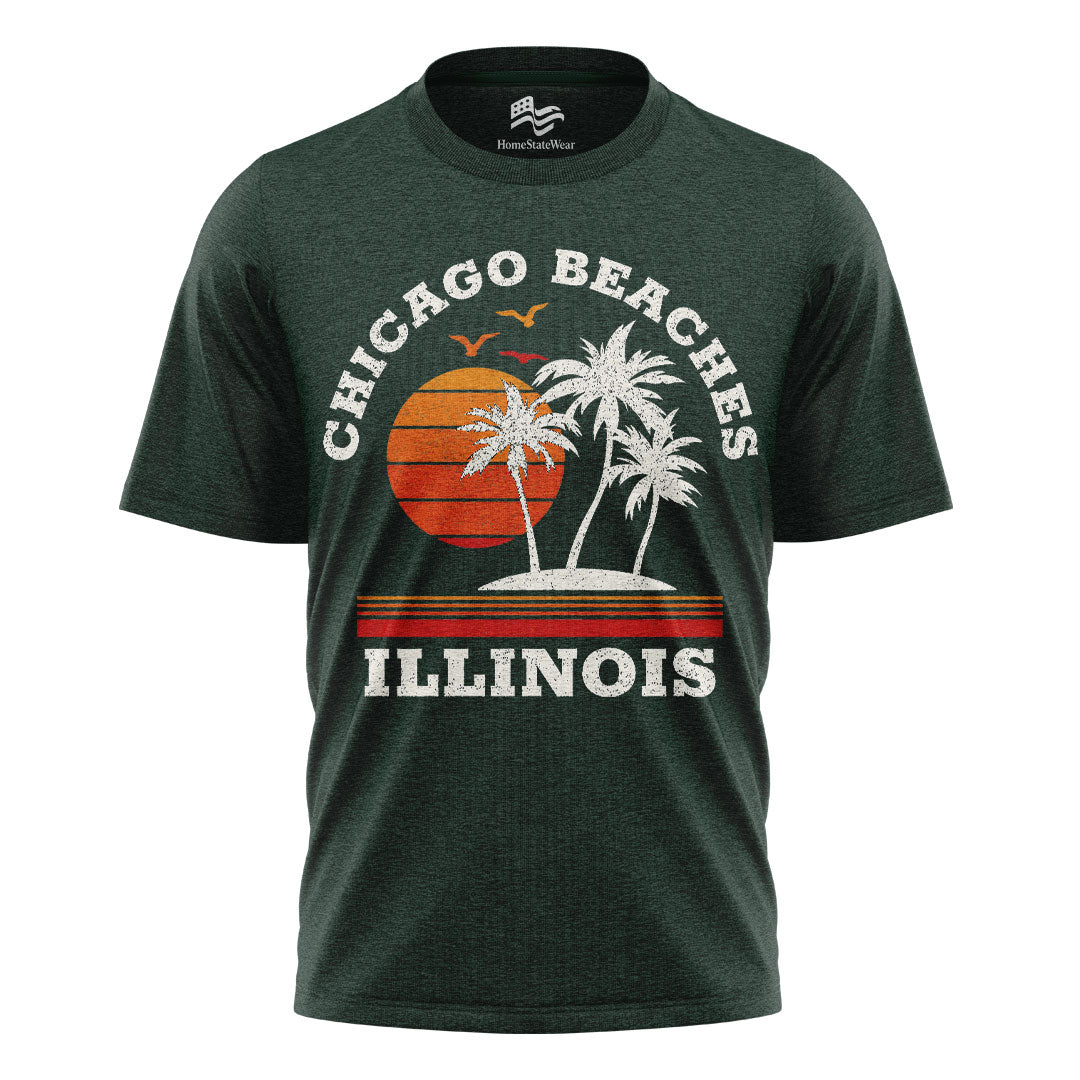 Chicago Beaches Illinois Tee | Lake Michigan Souvenir Shirt
