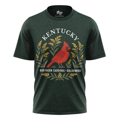 Kentucky Cardinal & Goldenrod Tee | Bird Lover Nature Shirt