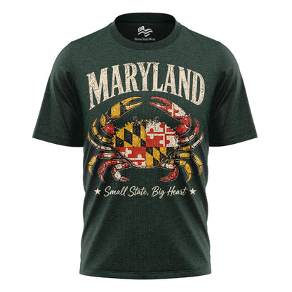 Maryland Crab Flag T-Shirt | Small State Big Heart Tee