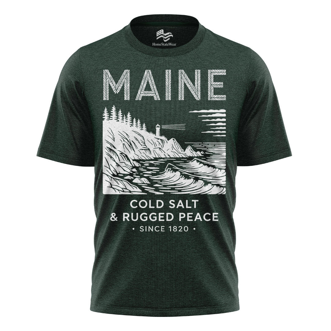 Maine Lighthouse T-Shirt | Rugged Coastal Souvenir Tee